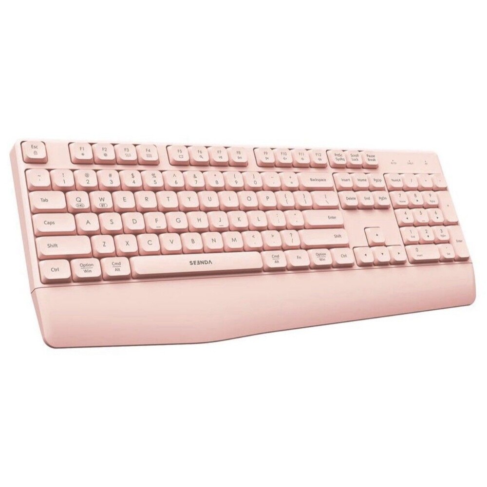 seenda Bluetooth Wireless Keyboard, Wireless Ergonomic Keyboard with Wrist Re...